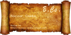 Boczor Cseke névjegykártya
